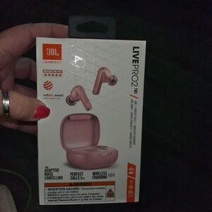 JBL Pink Wireless Earbuds with Adaptive Noise Cancelling